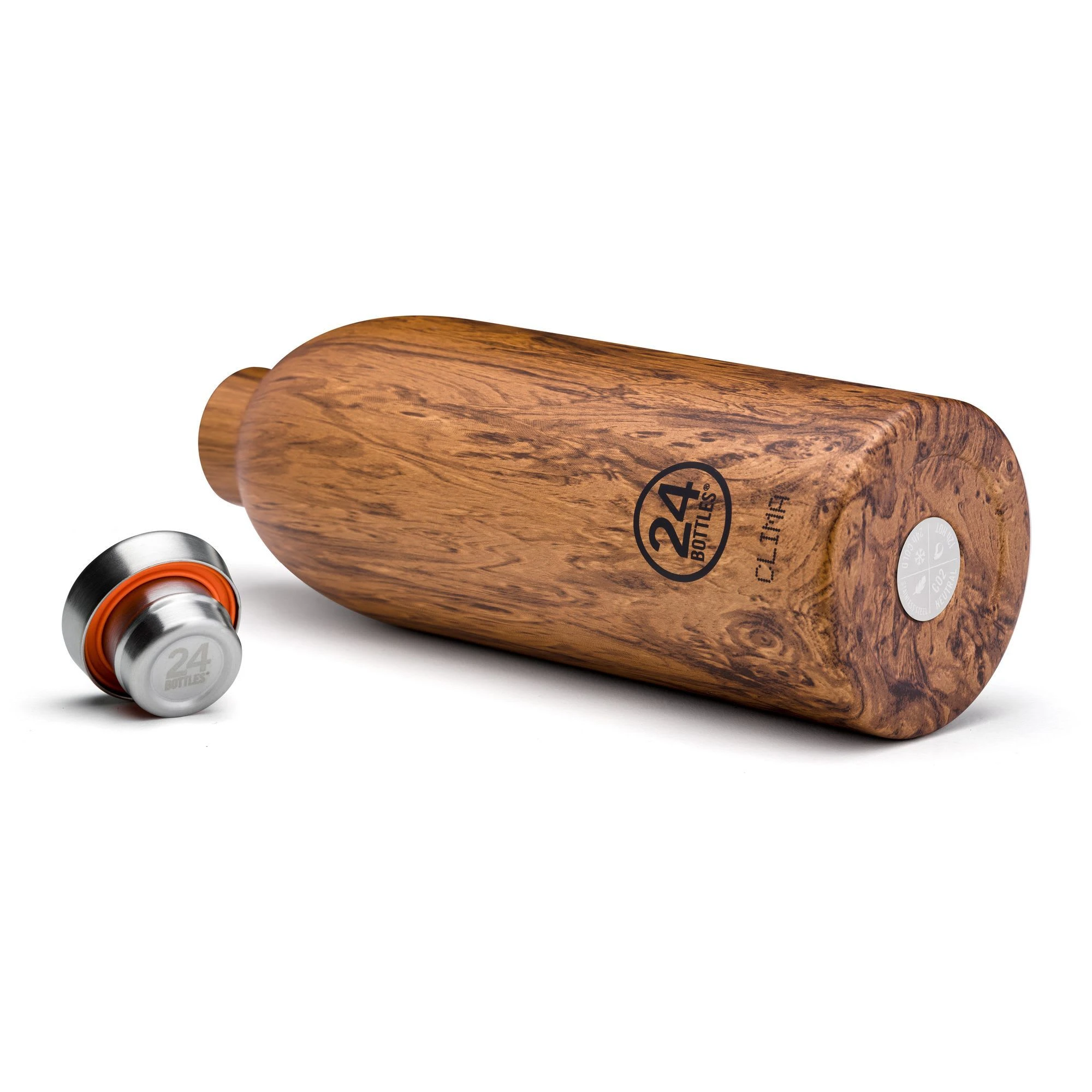 24Bottles Wood Clima Trinkflasche 850 Ml In Sequoia Wood 3 24Bottles Wood Clima Trinkflasche 850 Ml In Sequoia Wood – Bild 3