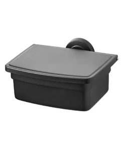 AMARE Edelstahl-Feuchttücherbox In Schwarz - (B)16 X (H)7 X (T)12 Cm