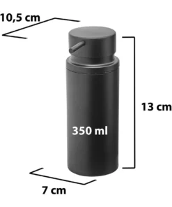 AMARE Edelstahl-Seifenspender In Schwarz - 350 Ml -Relaxdays Verkaufsshop amare edelstahl seifenspender in schwarz 350 ml 3