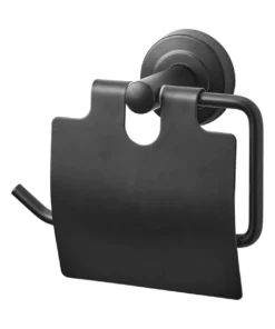 AMARE Edelstahl-Toilettenpapierhalter In Schwarz - (B)12 X (H)16 X (T)4 Cm