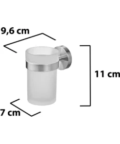 AMARE Zahnbürstenhalter In Silber - (H)9 X (T)7 Cm -Relaxdays Verkaufsshop amare zahnburstenhalter in silber h 9 x t 7 cm 3