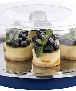 APS 6-tlg. Thermo Tablett Set In Blau/Transparent Ø 35 Cm, H: 15 Cm -Relaxdays Verkaufsshop aps 6 tlg thermo tablett set in blau transparent o 35 cm h 15 cm 2