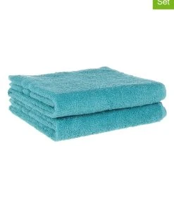 Avance 2er-Set: Handtücher In Blau - (L)100 X (B)50 Cm