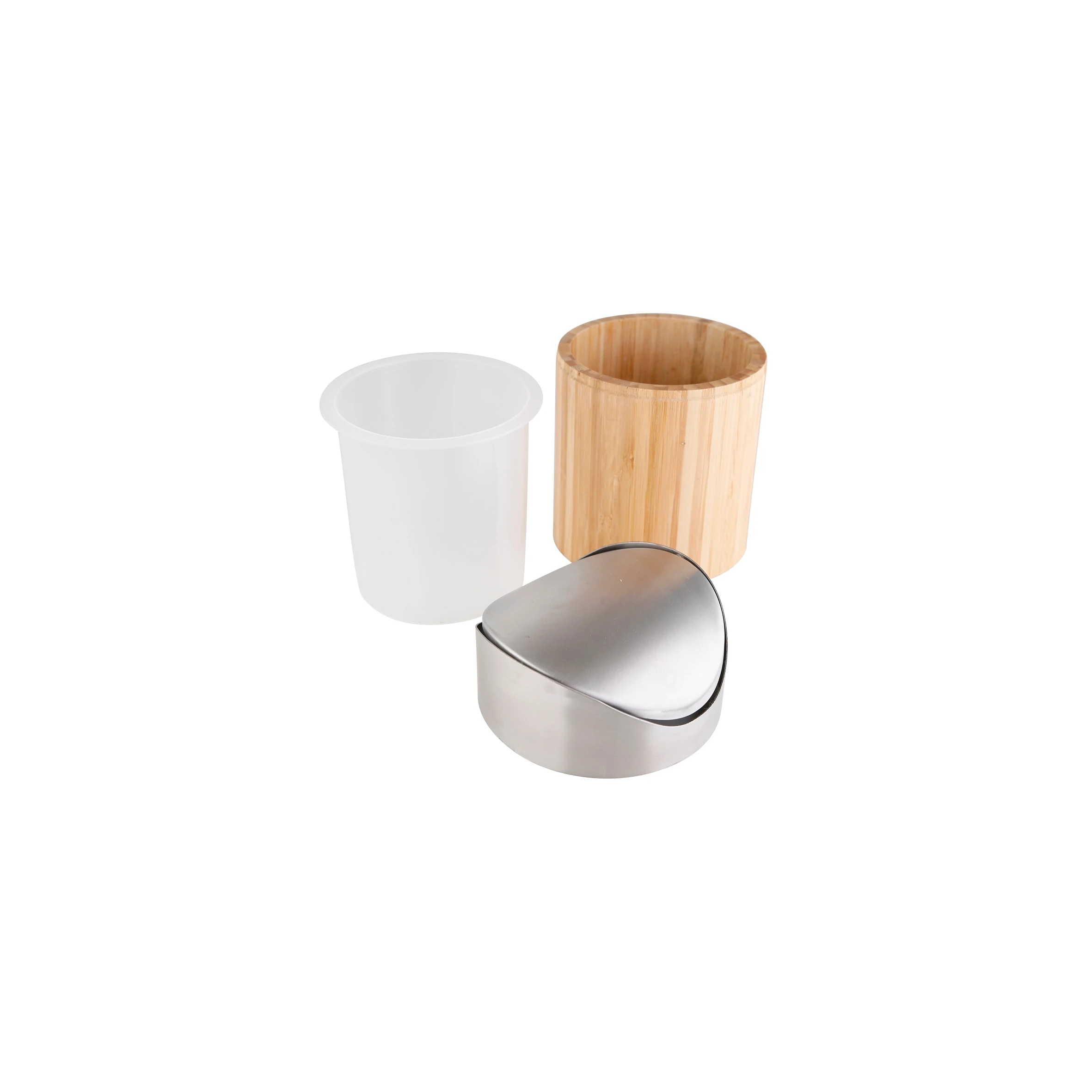 Axentia Kosmetikeimer "Bonja" In Silber/Braun 4 Axentia Kosmetikeimer "Bonja" In Silber/Braun – Bild 4