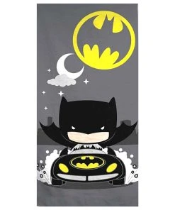 Bade-/Strandtuch Batman - (L) 140 Cm X (B) 70 Cm In Grau