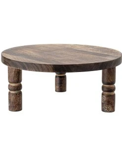 Bloomingville Pedestal Tablett Rund Holz 34 Cm