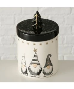 Boltze 2er-Set: Vorratsdosen "Jörgen" In Creme/ Schwarz - (H)17 X Ø 11 Cm -Relaxdays Verkaufsshop boltze 2er set vorratsdosen jorgen in creme schwarz h 17 x o 11 cm 1