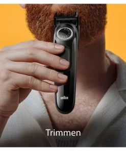 Braun Barttrimmer "BT3410" Grey -Relaxdays Verkaufsshop braun barttrimmer bt3410 grey 2 scaled