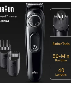 Braun Barttrimmer "BT3410" Grey -Relaxdays Verkaufsshop braun barttrimmer bt3410 grey 3 scaled