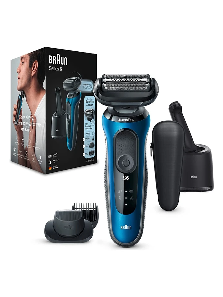 Braun Elektrorasierer "Series 6 - 61-B7500cc" In Dunkelblau/ Schwarz 1 Braun Elektrorasierer "Series 6 - 61-B7500cc" In Dunkelblau/ Schwarz