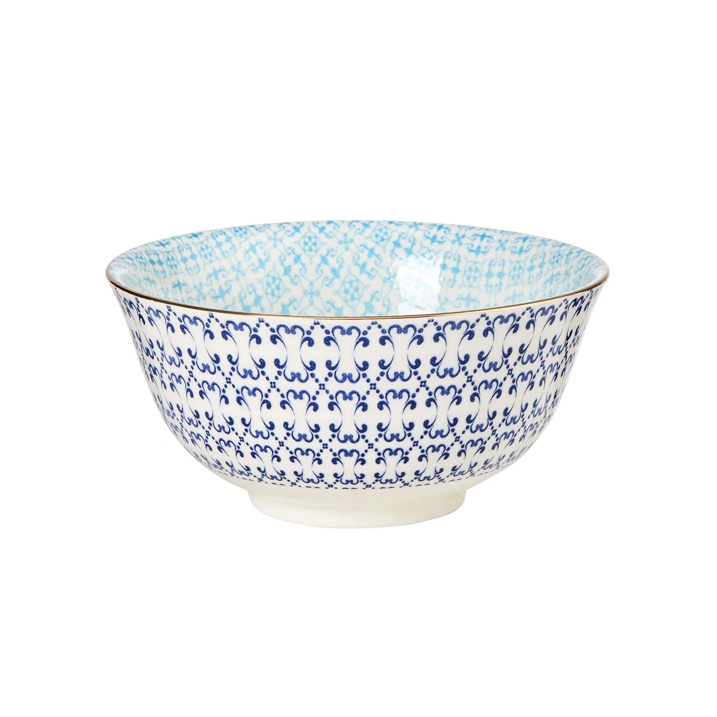 Butlers 6x Schale Mit Goldrand 520 Ml ORNAMENTS In Blau-Weiß 3 Butlers 6x Schale Mit Goldrand 520 Ml ORNAMENTS In Blau-Weiß – Bild 3