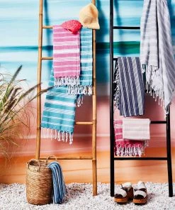 Butlers Hamamtuch L 170 X B 90cm SURFSIDE In Blau -Relaxdays Verkaufsshop butlers hamamtuch l 170 x b 90cm surfside in blau 4