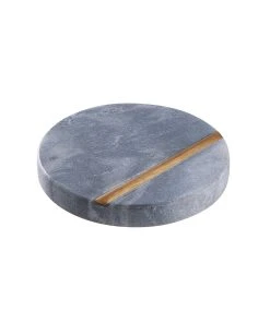Butlers Untersetzer Mit Goldstreifen Ø10cm MARBLE In Grau