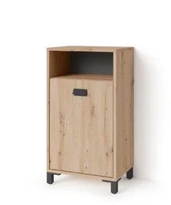 ByLiving Badezimmer-Schrank Wellness In Artisan Eiche - (B) 42 X (H) 77,5 X (T) 31 Cm -Relaxdays Verkaufsshop byliving badezimmer schrank wellness in artisan eiche b 42 x h 77 5 x t 31 cm 1 scaled