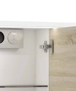 ByLiving Spiegelschrank MARINO In Schneeweiß / Eiche - (B) 80 X (H) 60 X (T) 20 Cm -Relaxdays Verkaufsshop byliving spiegelschrank marino in schneeweiss eiche b 80 x h 60 x t 20 cm 4 scaled