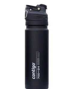 Contigo Trinkflasche FreeFlow Stainless Steel In Licorice -Relaxdays Verkaufsshop contigo trinkflasche freeflow stainless steel in licorice 1