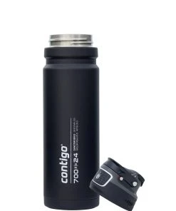 Contigo Trinkflasche FreeFlow Stainless Steel In Licorice -Relaxdays Verkaufsshop contigo trinkflasche freeflow stainless steel in licorice 5