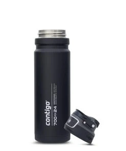 Contigo Trinkflasche FreeFlow Stainless Steel In Licorice -Relaxdays Verkaufsshop contigo trinkflasche freeflow stainless steel in licorice 6