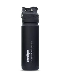 Contigo Trinkflasche FreeFlow Stainless Steel In Licorice -Relaxdays Verkaufsshop contigo trinkflasche freeflow stainless steel in licorice 8