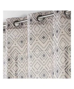 Douceur D'intérieur Gardine "Nailka" In Beige/ Schwarz -Relaxdays Verkaufsshop douceur dinterieur gardine nailka in beige schwarz 2