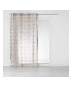Douceur D'intérieur Gardine "Nailka" In Beige/ Schwarz