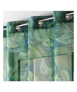 Douceur D'intérieur Gardine "Rio" In Grün/ Blau -Relaxdays Verkaufsshop douceur dinterieur gardine rio in grun blau 2