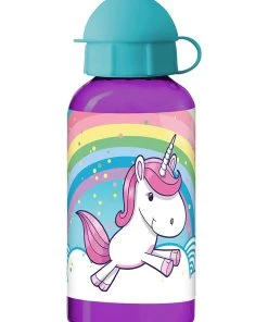 EINHORN Von P:os Trinkflasche "Einhorn" In Lila/ Bunt - (H)18 Cm - Ø 6,5 Cm