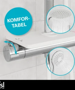 Eisl Since 1980 Thermostat Duschset GRANDE VITA In Chrom/Weiß -Relaxdays Verkaufsshop eisl since 1980 thermostat duschset grande vita in chrom weiss 3