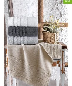 Elizabed 4er-Set: Handtücher "Cassandra" In Bunt