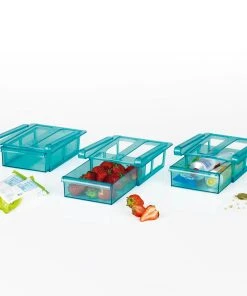 GOURMETmaxx 3tlg. Set: Kühlschrank Organizer In Türkis -Relaxdays Verkaufsshop gourmetmaxx 3tlg set kuhlschrank organizer in turkis 1