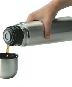 GRÄWE; Isolierflasche Klick-Klack THERMOHOME In Silber -Relaxdays Verkaufsshop grawe isolierflasche klick klack thermohome in silber 2