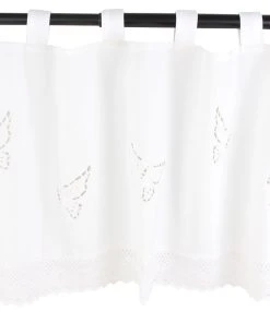 HomeLiving Fenstervorhang "Schmetterling" 140x40 In Weiß