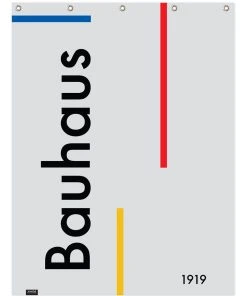 Juniqe Duschvorhang "Bauhaus 1919" In Grau & Schwarz