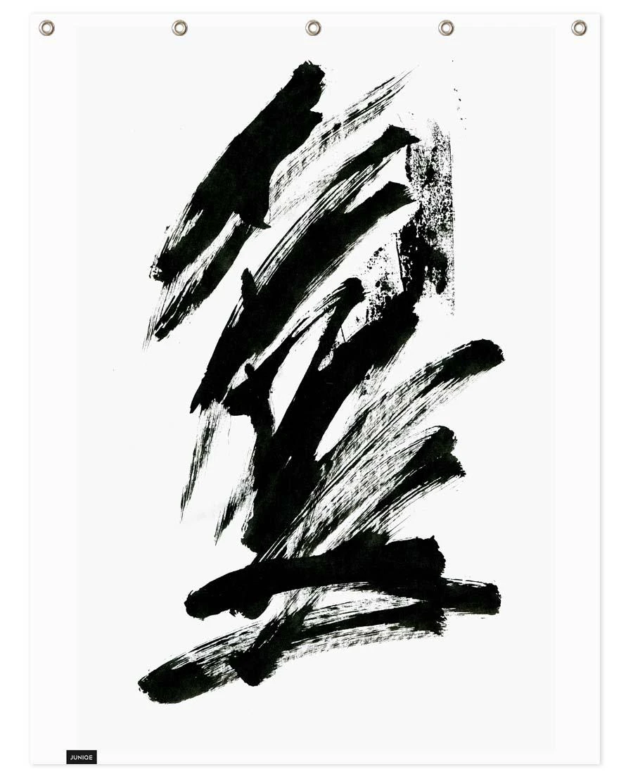 Juniqe Duschvorhang "Black Abstract" In Schwarz & Weiß 1 Juniqe Duschvorhang "Black Abstract" In Schwarz & Weiß