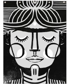 Juniqe Duschvorhang "Dreaming Frida" In Schwarz & Weiß