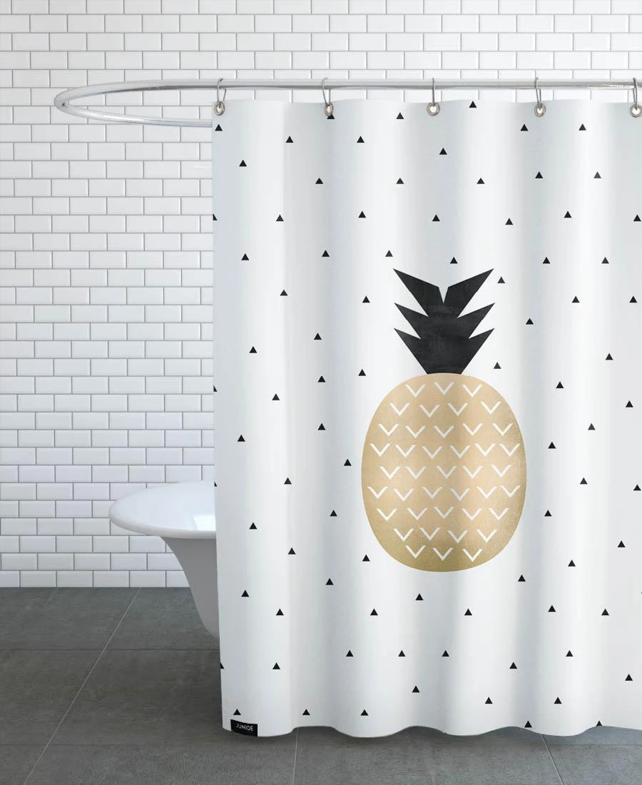 Juniqe Duschvorhang "Golden Pineapple" In Bunt 3 Juniqe Duschvorhang "Golden Pineapple" In Bunt – Bild 3