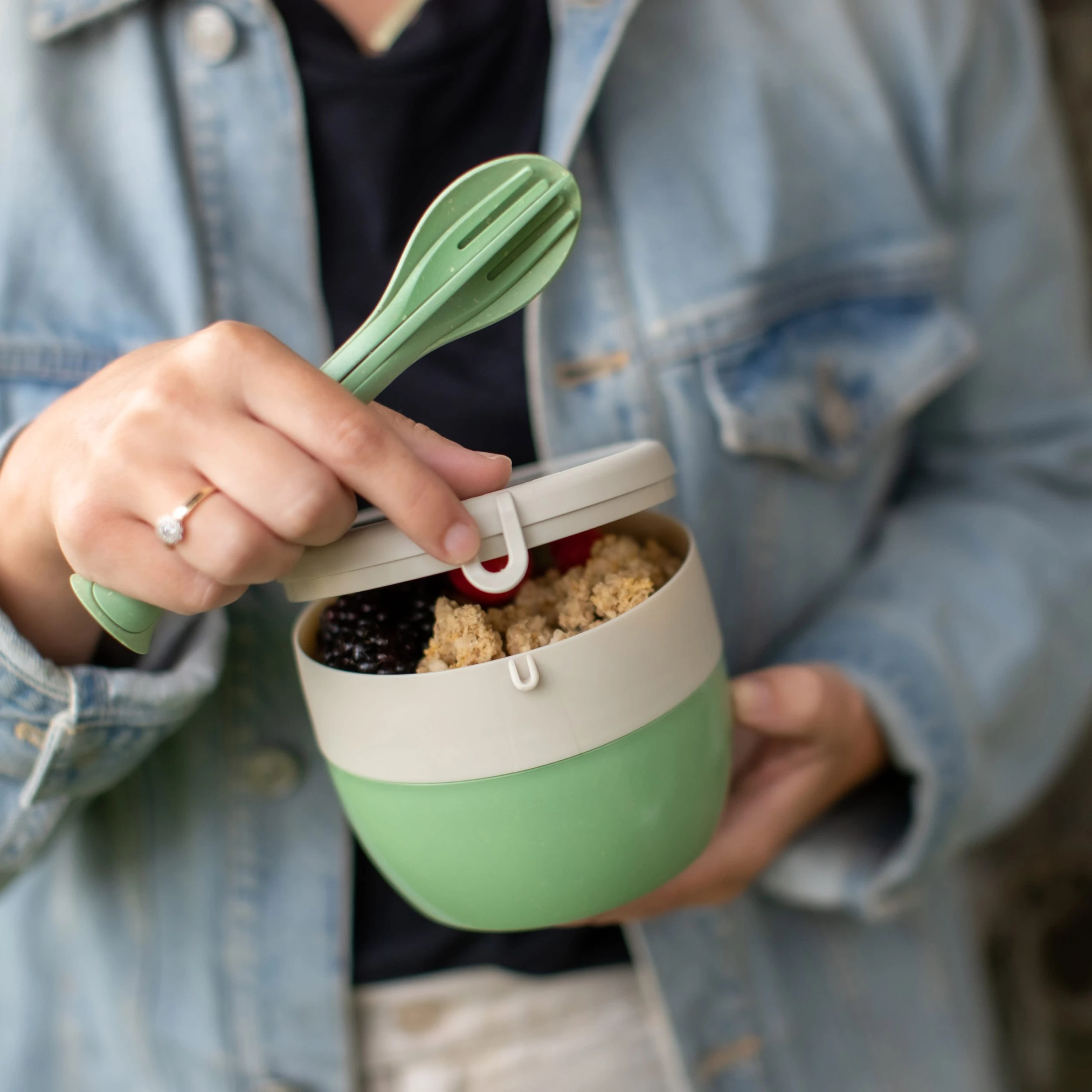 Koziol ORGANIC BENTOBOX M - Bentobox In Nature Leaf Green 4 Koziol ORGANIC BENTOBOX M - Bentobox In Nature Leaf Green – Bild 4