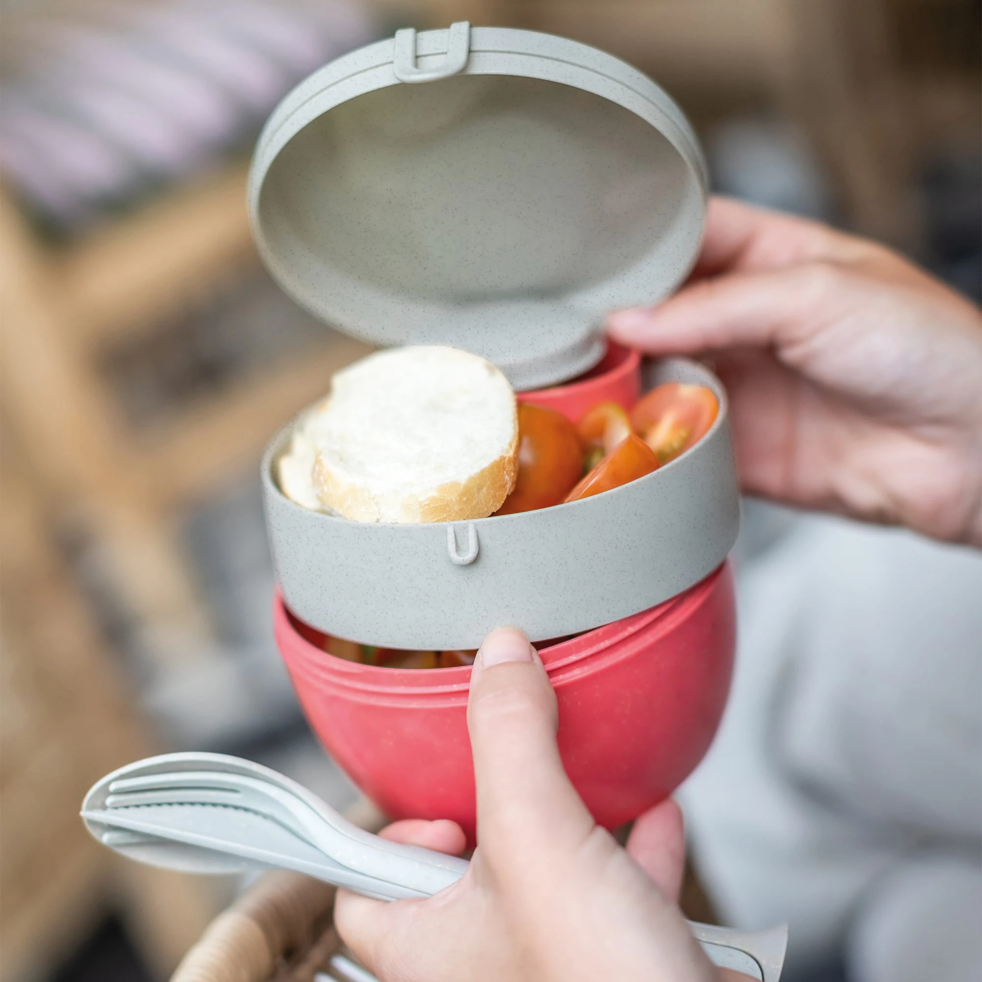 Koziol ORGANIC BENTOBOX M - Bentobox In Nature Leaf Green 6 Koziol ORGANIC BENTOBOX M - Bentobox In Nature Leaf Green – Bild 6