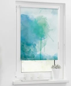 Lichtblick Seitenzugrollo 150 Cm In Blau Grün -Relaxdays Verkaufsshop lichtblick seitenzugrollo 150 cm in blau grun 2