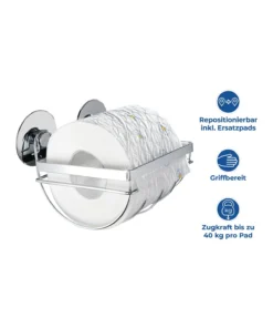 Maximex TurboFIX Edelstahl Toilettenpapierhalter In Silber -Relaxdays Verkaufsshop maximex turbofix edelstahl toilettenpapierhalter in silber 1