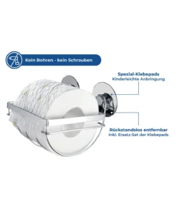 Maximex TurboFIX Edelstahl Toilettenpapierhalter In Silber -Relaxdays Verkaufsshop maximex turbofix edelstahl toilettenpapierhalter in silber 10
