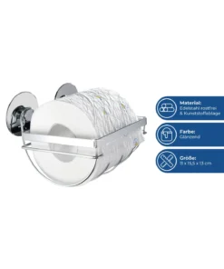 Maximex TurboFIX Edelstahl Toilettenpapierhalter In Silber -Relaxdays Verkaufsshop maximex turbofix edelstahl toilettenpapierhalter in silber 2