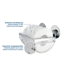 Maximex TurboFIX Edelstahl Toilettenpapierhalter In Silber -Relaxdays Verkaufsshop maximex turbofix edelstahl toilettenpapierhalter in silber 9