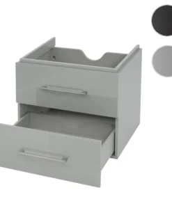 MCW Premium Waschbeckenunterschrank D16 Hochglanz, Grau -Relaxdays Verkaufsshop mcw premium waschbeckenunterschrank d16 hochglanz grau 6