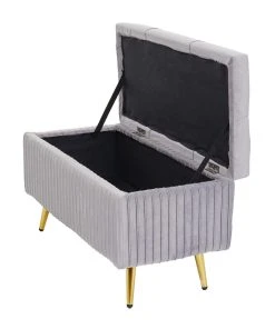 MCW Sitzbank Mit Stauraum K50, Silber-hellgrau -Relaxdays Verkaufsshop mcw sitzbank mit stauraum k50 silber hellgrau 4