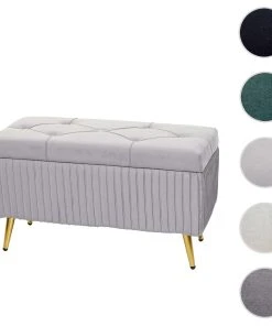 MCW Sitzbank Mit Stauraum K50, Silber-hellgrau -Relaxdays Verkaufsshop mcw sitzbank mit stauraum k50 silber hellgrau 7