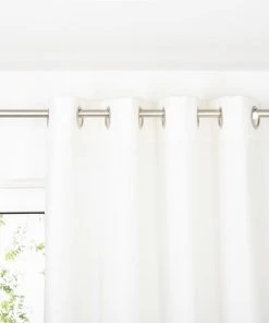 Ondeco® Vorhang Mit Ösen Balance In Weiß -Relaxdays Verkaufsshop ondeco r vorhang mit osen balance in weiss 2