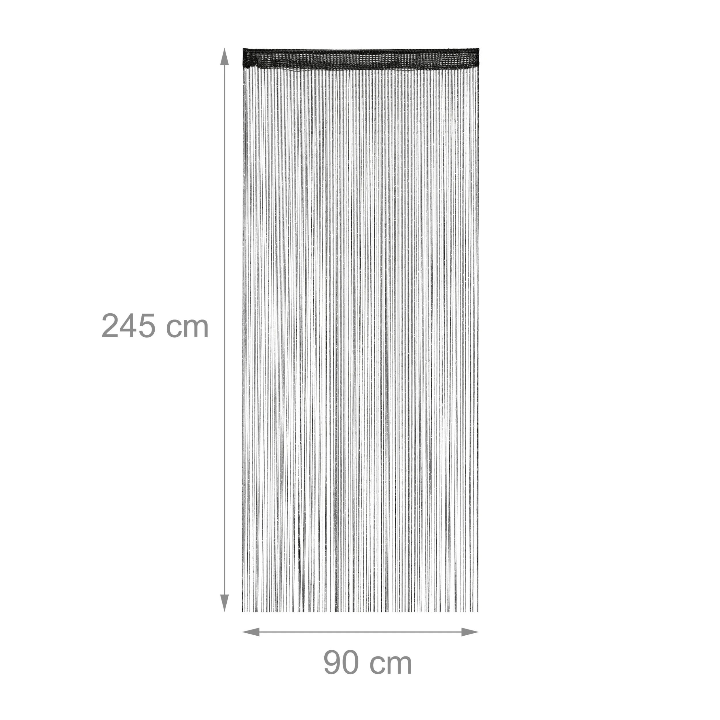Relaxdays 1 X Fadenvorhang "Glitzer" In Schwarz - (L)245 X (B)90 Cm 4 Relaxdays 1 X Fadenvorhang "Glitzer" In Schwarz - (L)245 X (B)90 Cm – Bild 4