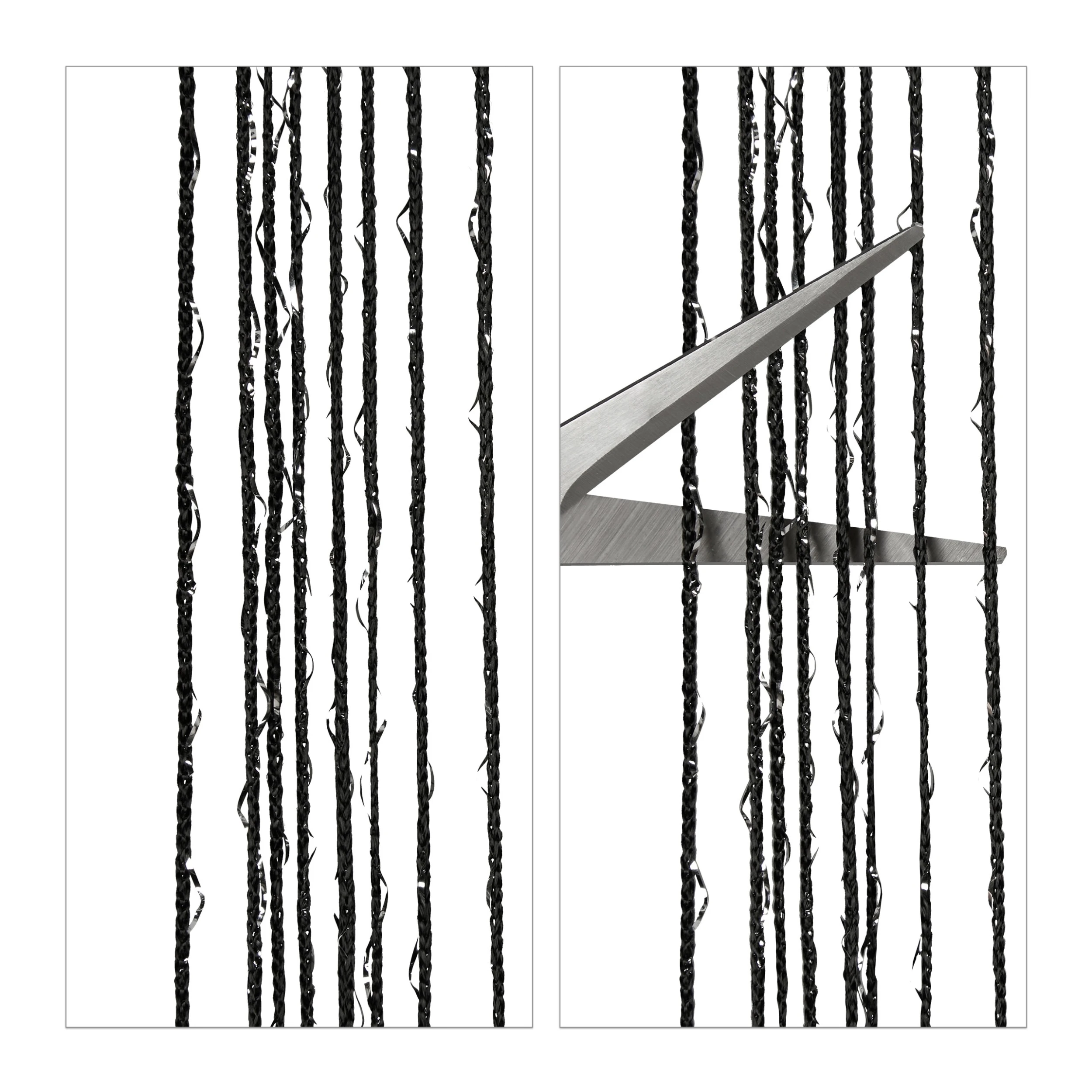 Relaxdays 1 X Fadenvorhang "Glitzer" In Schwarz - (L)245 X (B)90 Cm 6 Relaxdays 1 X Fadenvorhang "Glitzer" In Schwarz - (L)245 X (B)90 Cm – Bild 6