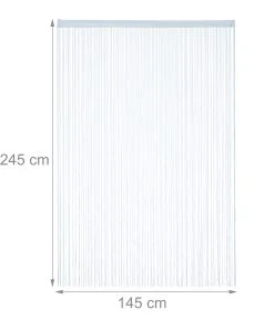 Relaxdays 1 X Fadenvorhang In Silber - (L)245 X (B)145 Cm -Relaxdays Verkaufsshop relaxdays 1 x fadenvorhang in silber l 245 x b 145 cm 3